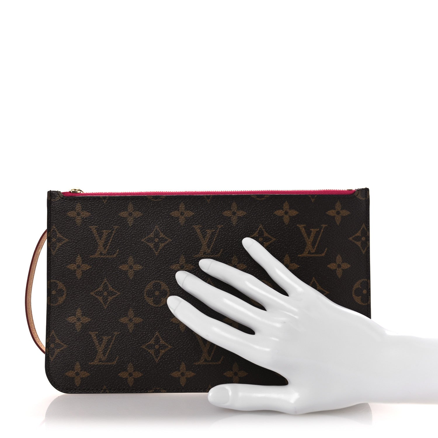 Louis Vuitton Monogram Neverfull MM GM Pochette Fuchsia