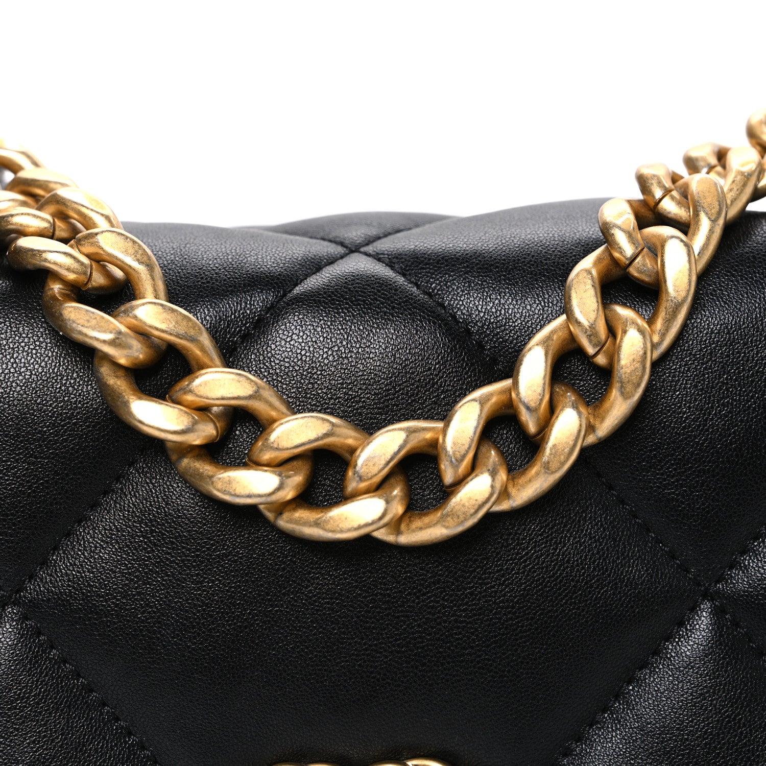 Chanel Lambskin Quilted Medium Chanel 19 Flap Black