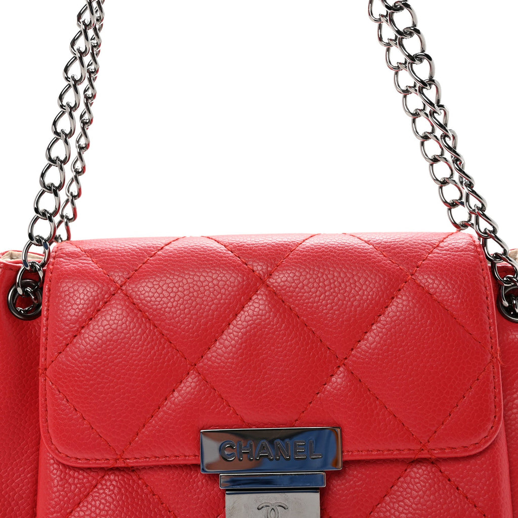 Chanel Caviar Small Accordion Flap Red