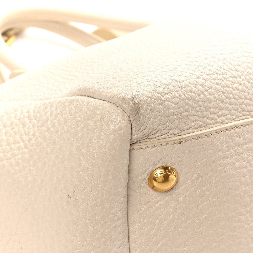 Prada Vitello Daino Top Handle Tote Talco
