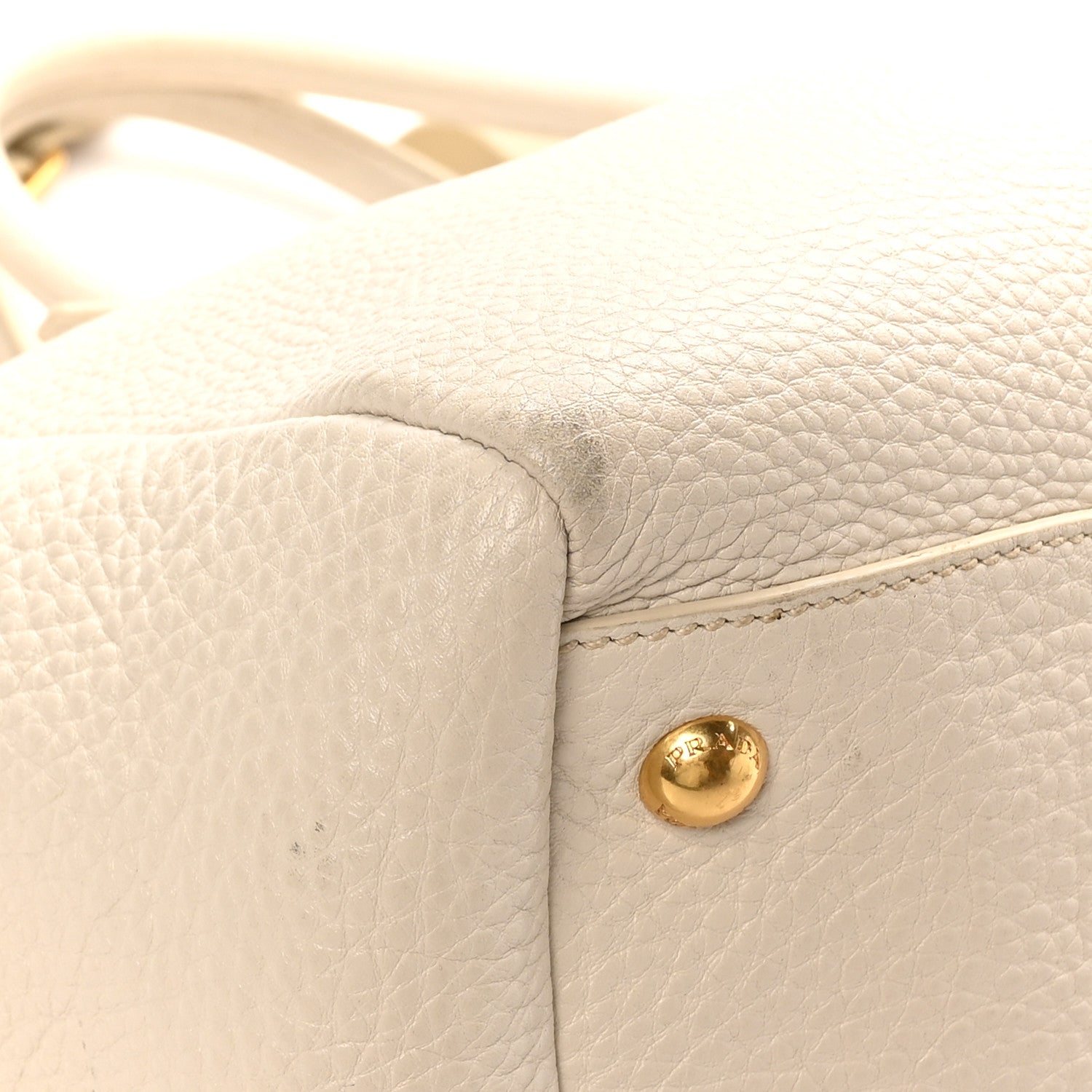 Prada Vitello Daino Top Handle Tote Talco