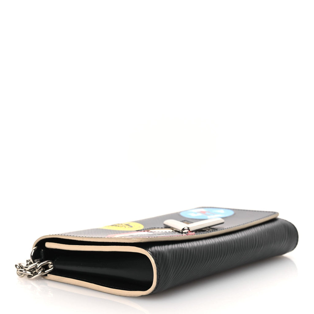 Louis Vuitton Epi World Tour Twist Chain Wallet Black