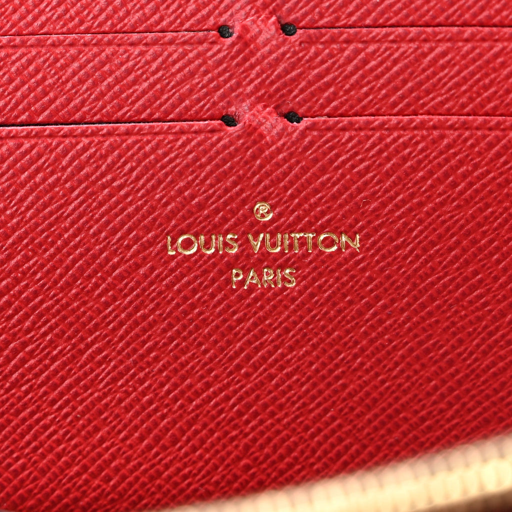 Louis Vuitton Damier Ebene Clemence Wallet Cherry