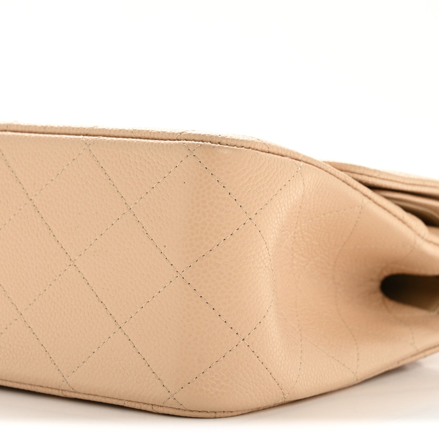 Chanel Caviar Quilted Jumbo Double Flap Beige Clair