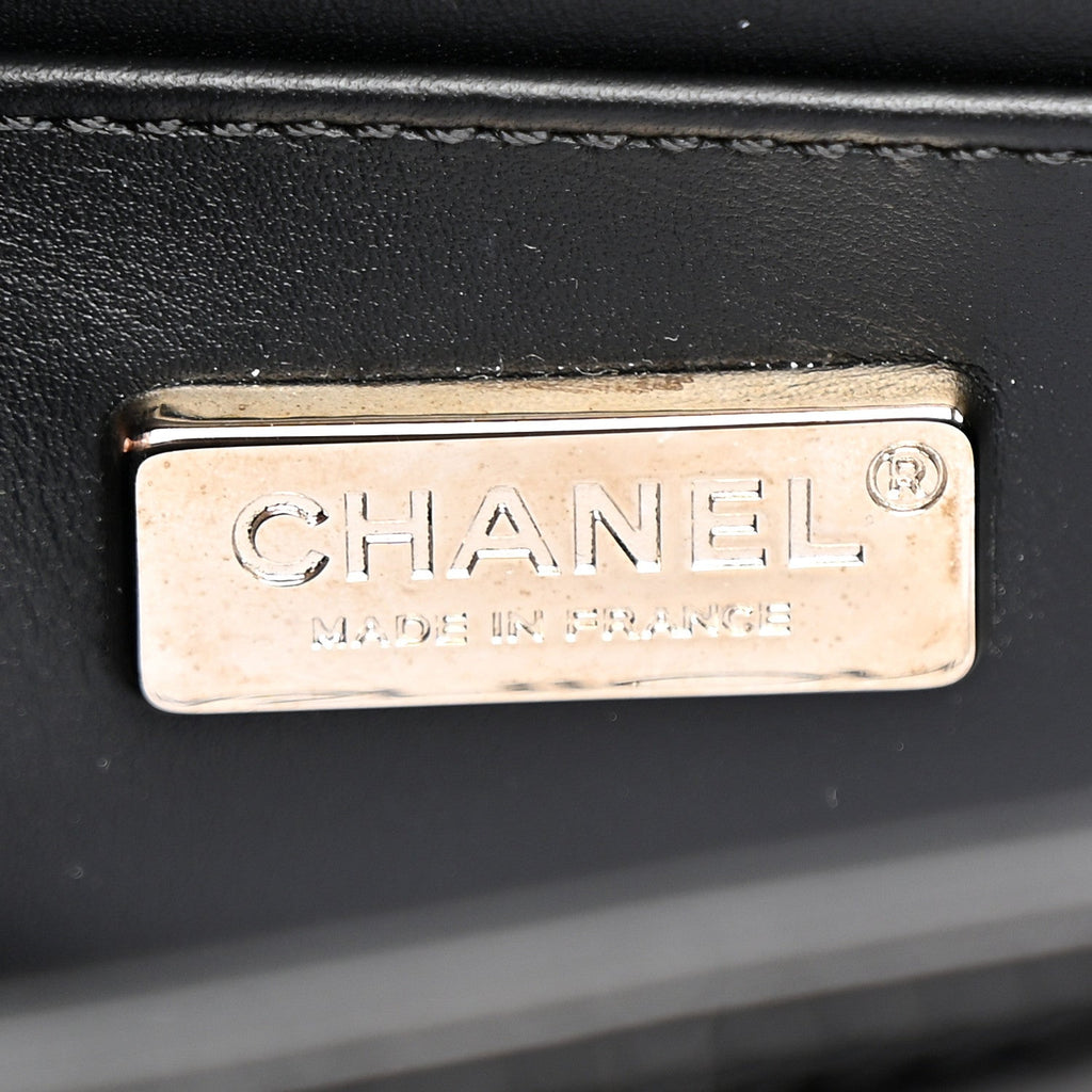 Chanel Shiny Alligator Mini Rectangular Flap Black
