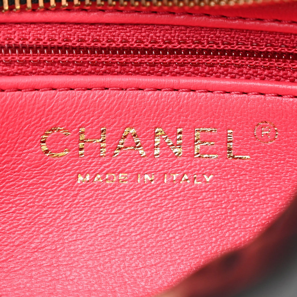 Chanel Crumpled Lambskin Quilted Small CC Links Shoulder Bag Black