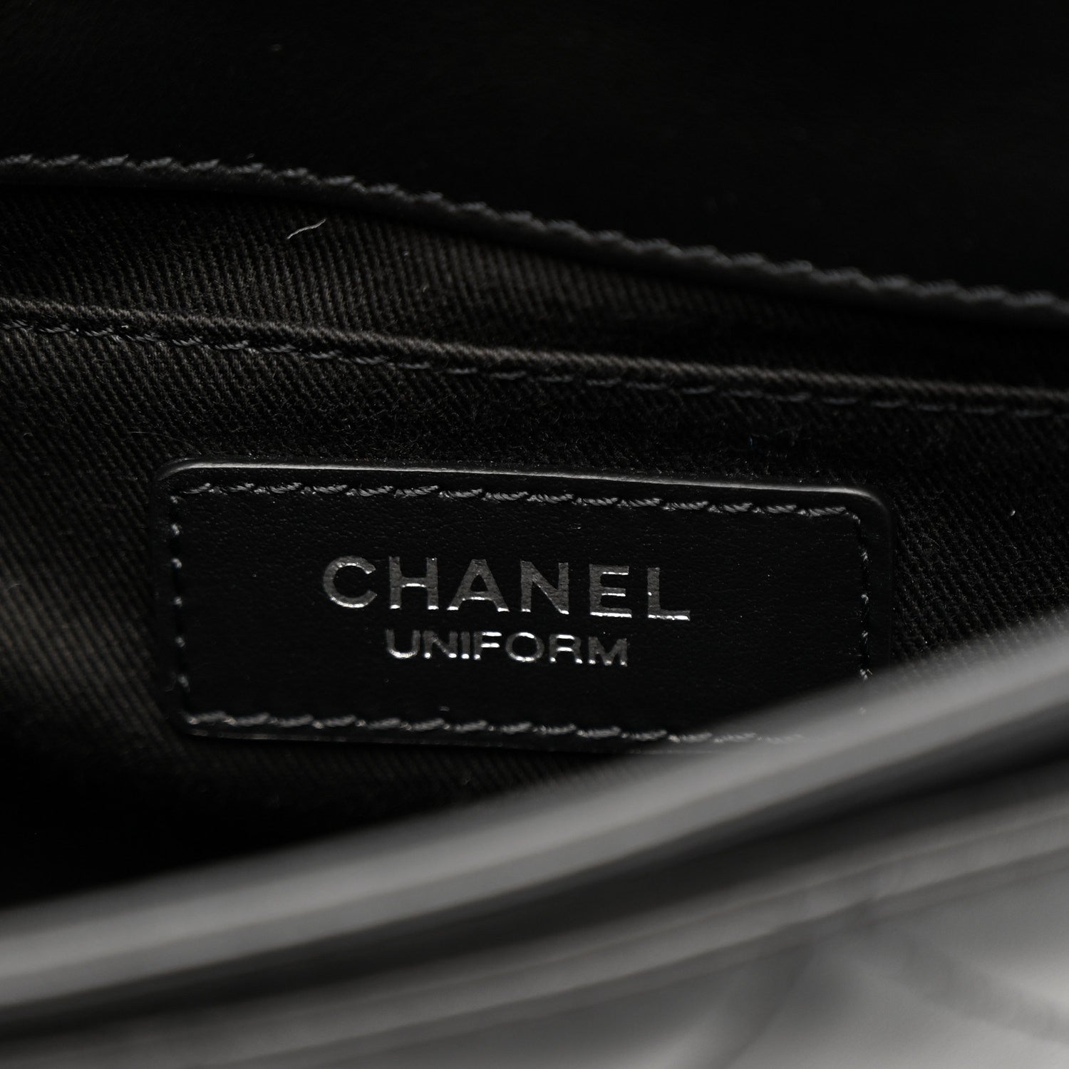 Chanel Calfskin Quilted CC Uniform Flap Belt Bag Black
