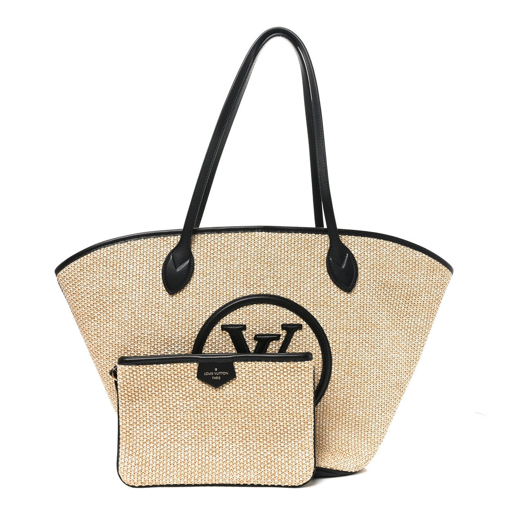 Louis Vuitton Raffia Saint Jacques Tote Black
