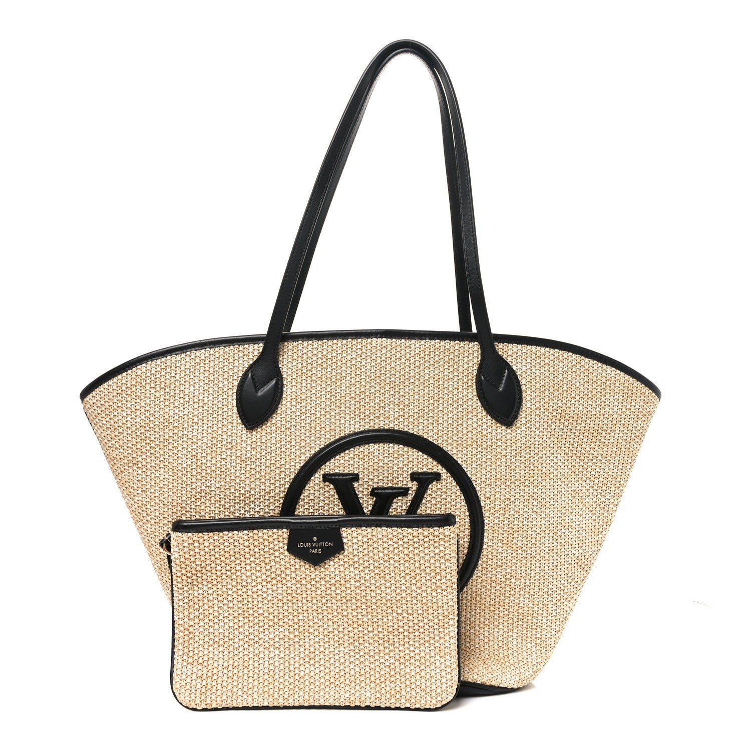 Louis Vuitton Raffia Saint Jacques Tote Black