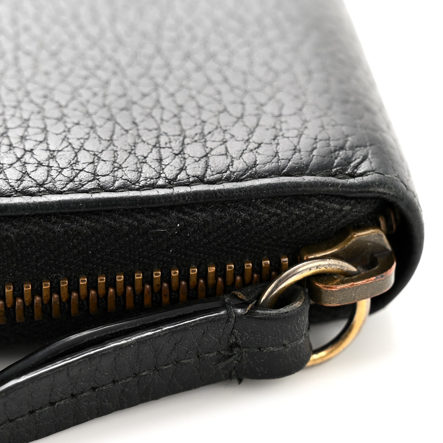 Gucci Calfskin Butterfly Zip Around Wallet Black