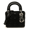 Christian Dior Lambskin Cannage Mini Lady Dior Black