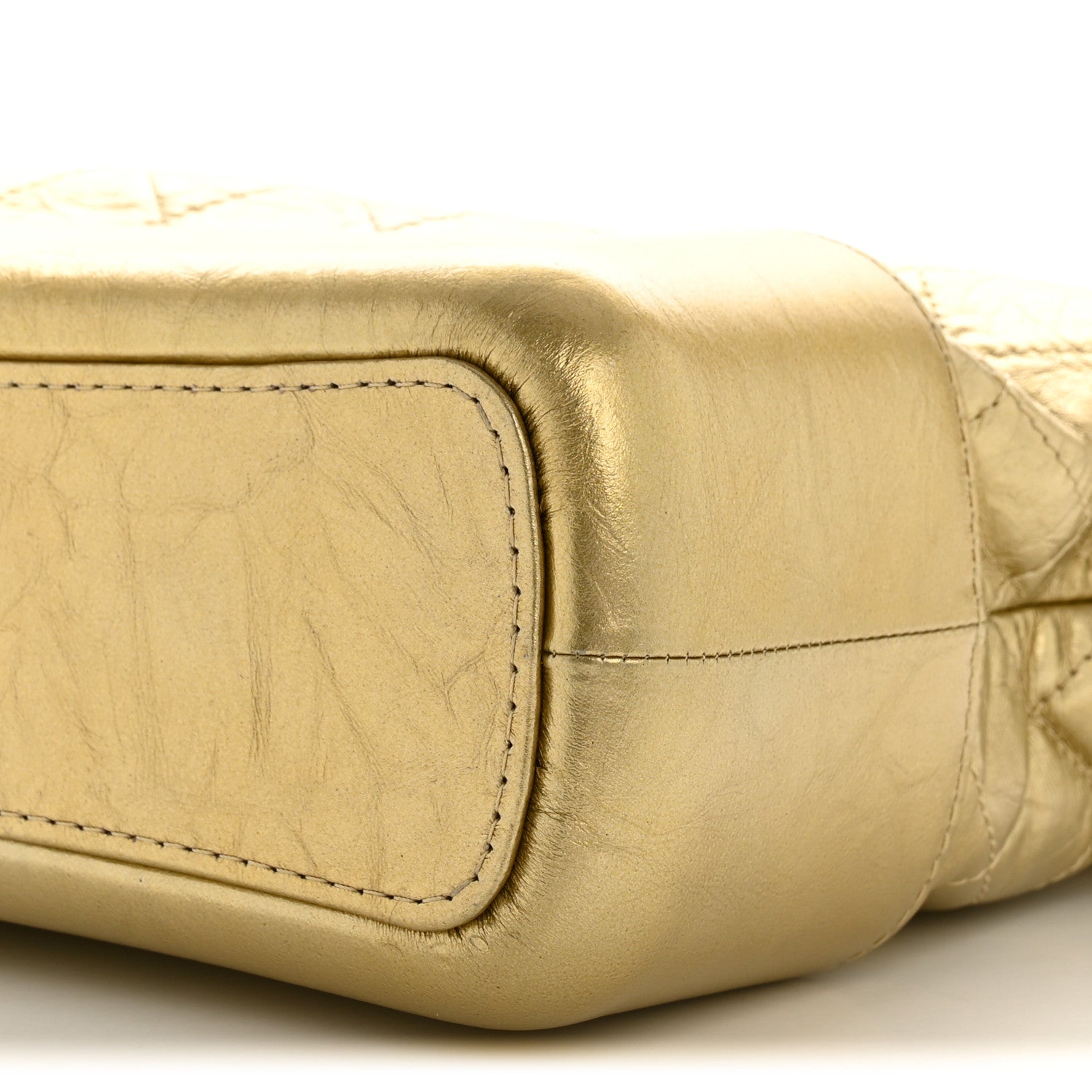 Chanel Metallic Aged Calfskin Quilted Medium Gabrielle Gold