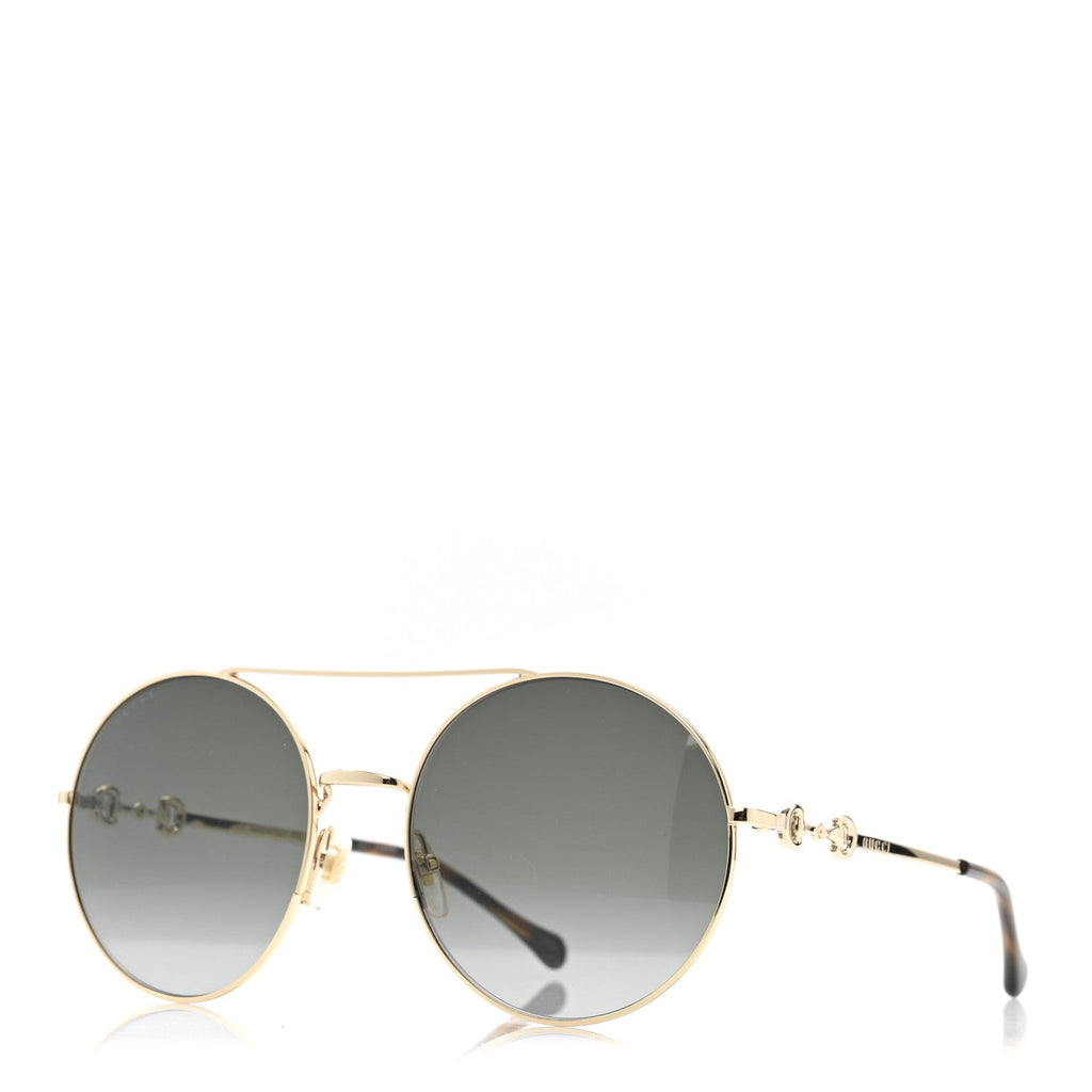 Gucci Round Horsebit Sunglasses GG0878S Gold