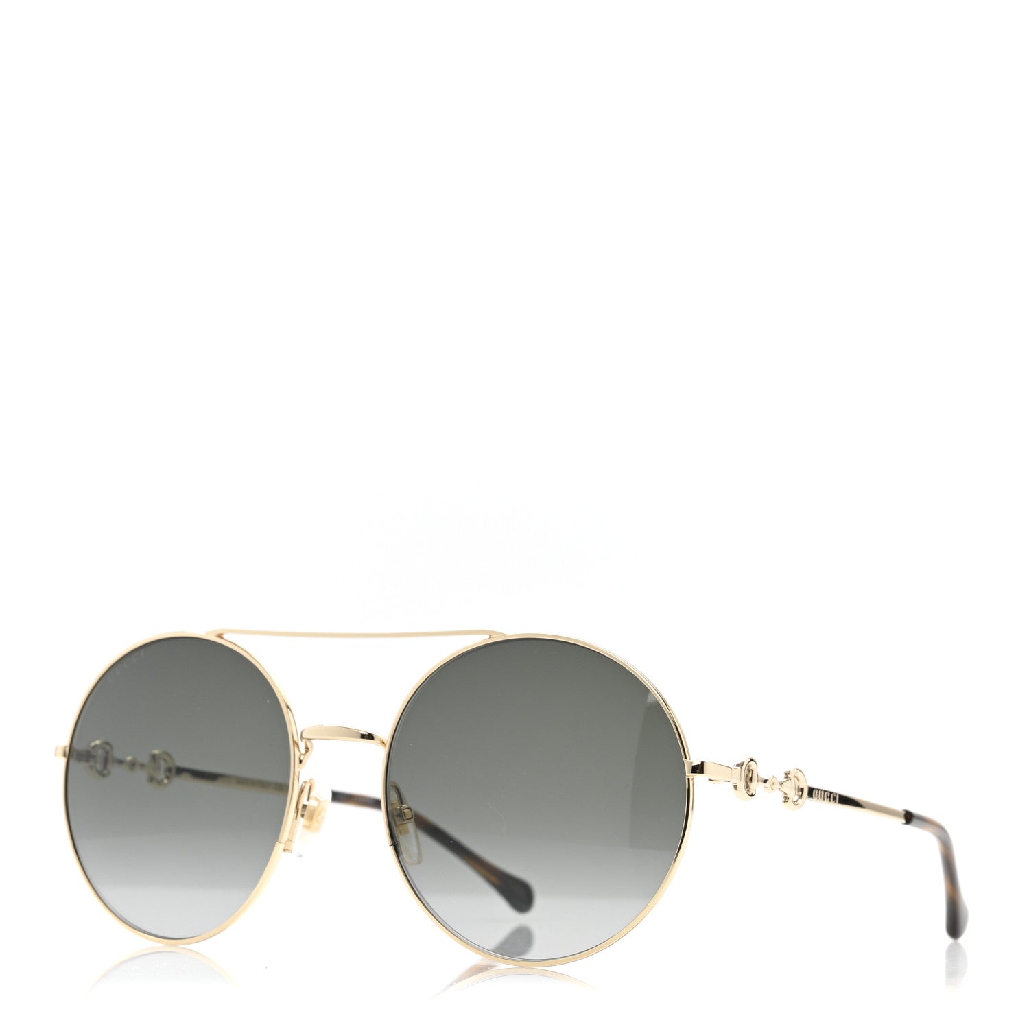 Gucci Round Horsebit Sunglasses GG0878S Gold
