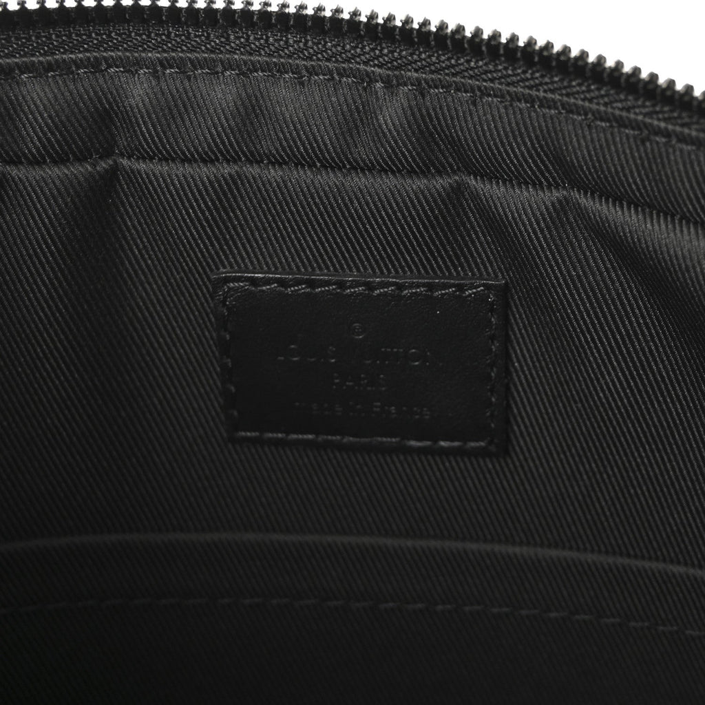 Louis Vuitton Calfskin Monogram Shadow Duo Messenger Black