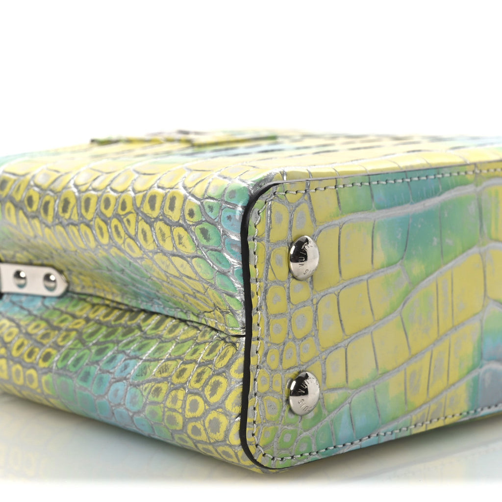 Louis Vuitton Crocodile Mini Capucines  Yellow Blue