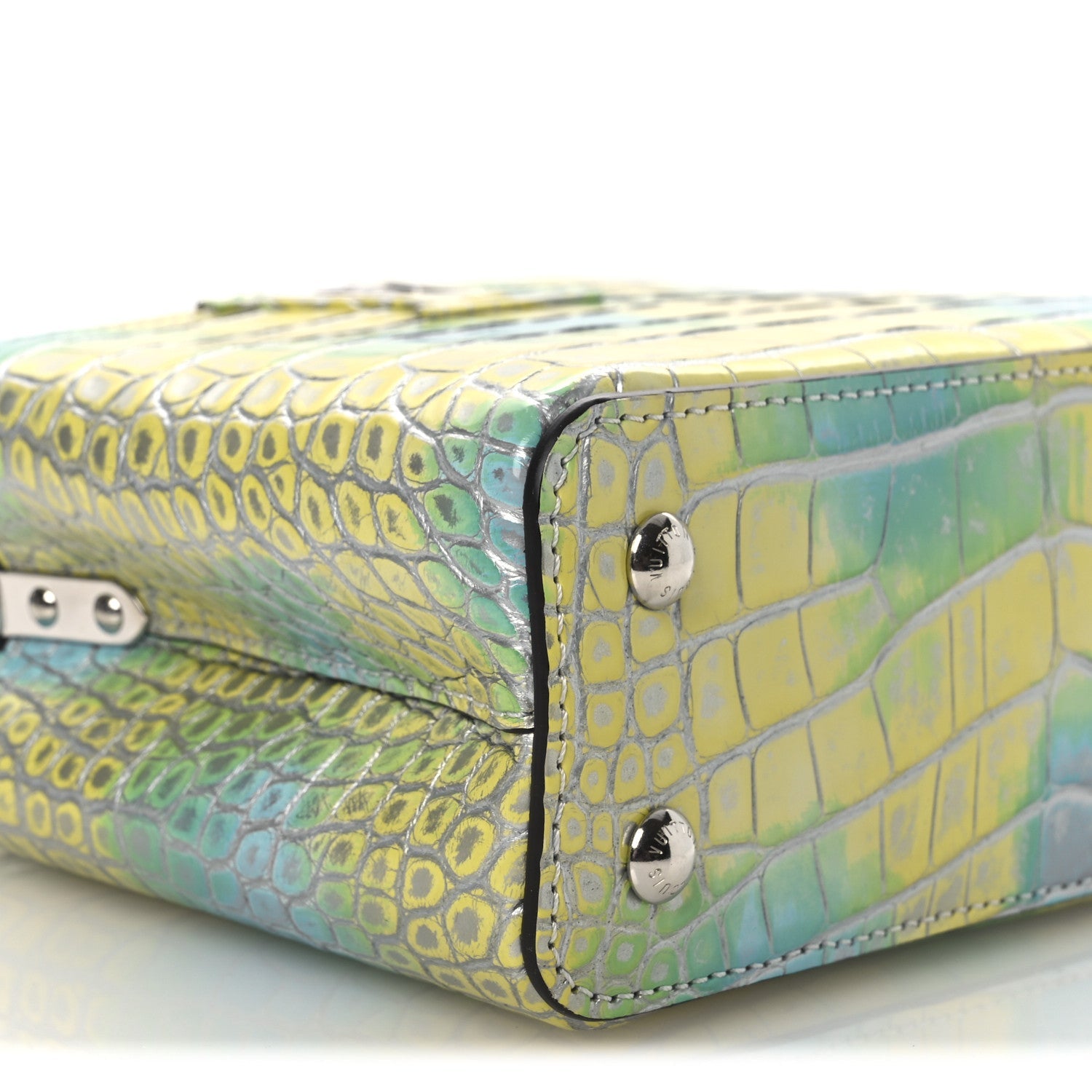 Louis Vuitton Crocodile Mini Capucines  Yellow Blue