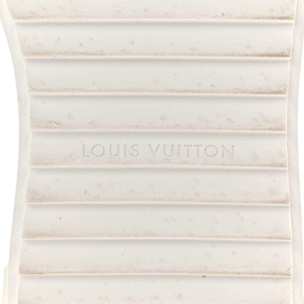Louis Vuitton Calfskin Printed Time Out Trainer Sneakers 37 White
