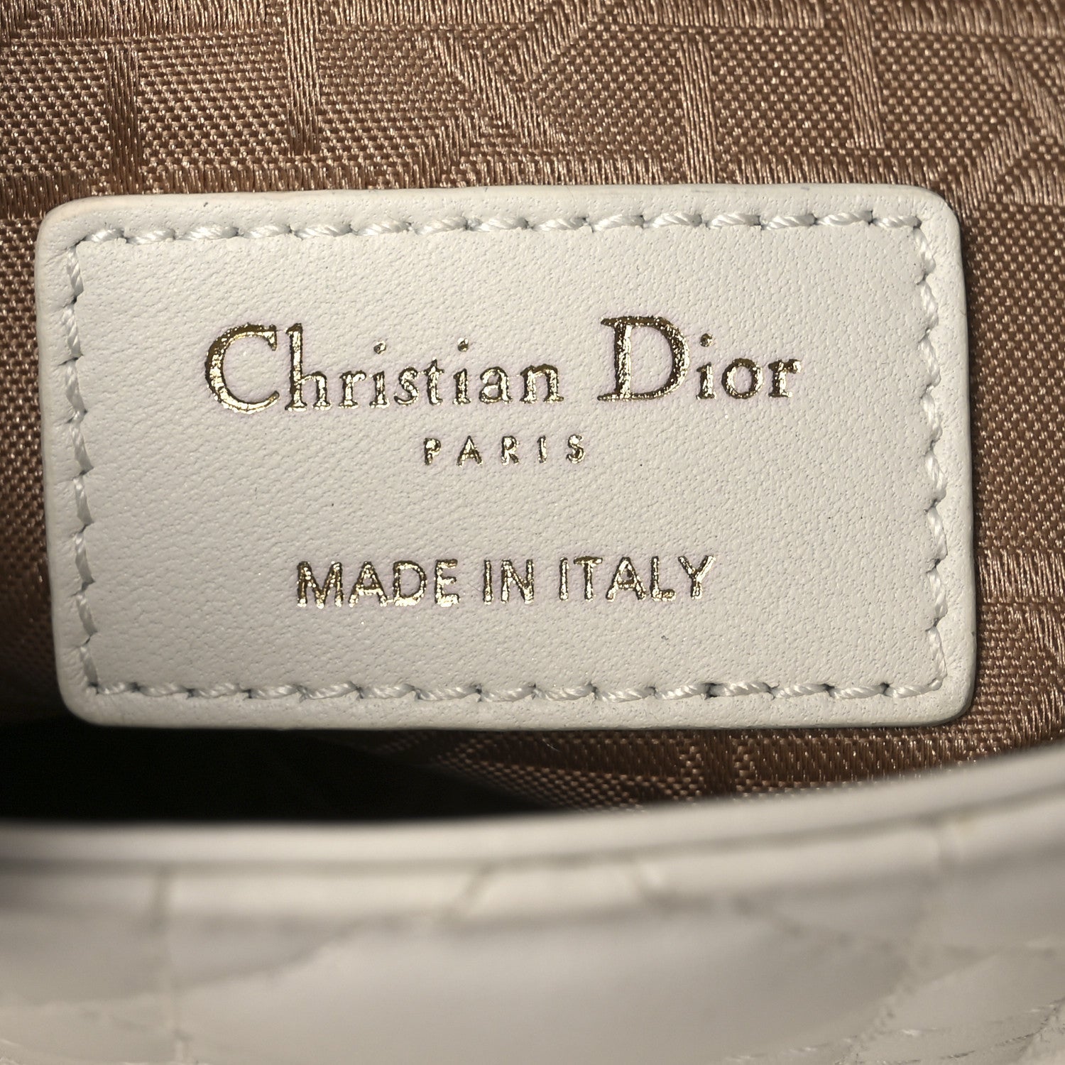 Christian Dior Lambskin Cannage Mini Lady Dior White