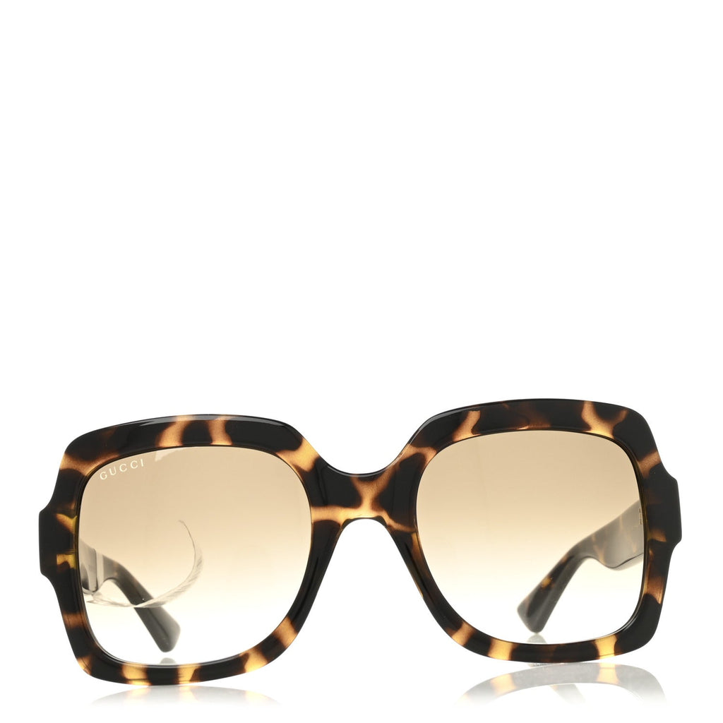 Gucci Acetate Square Frame Sunglasses GG1337S Havana