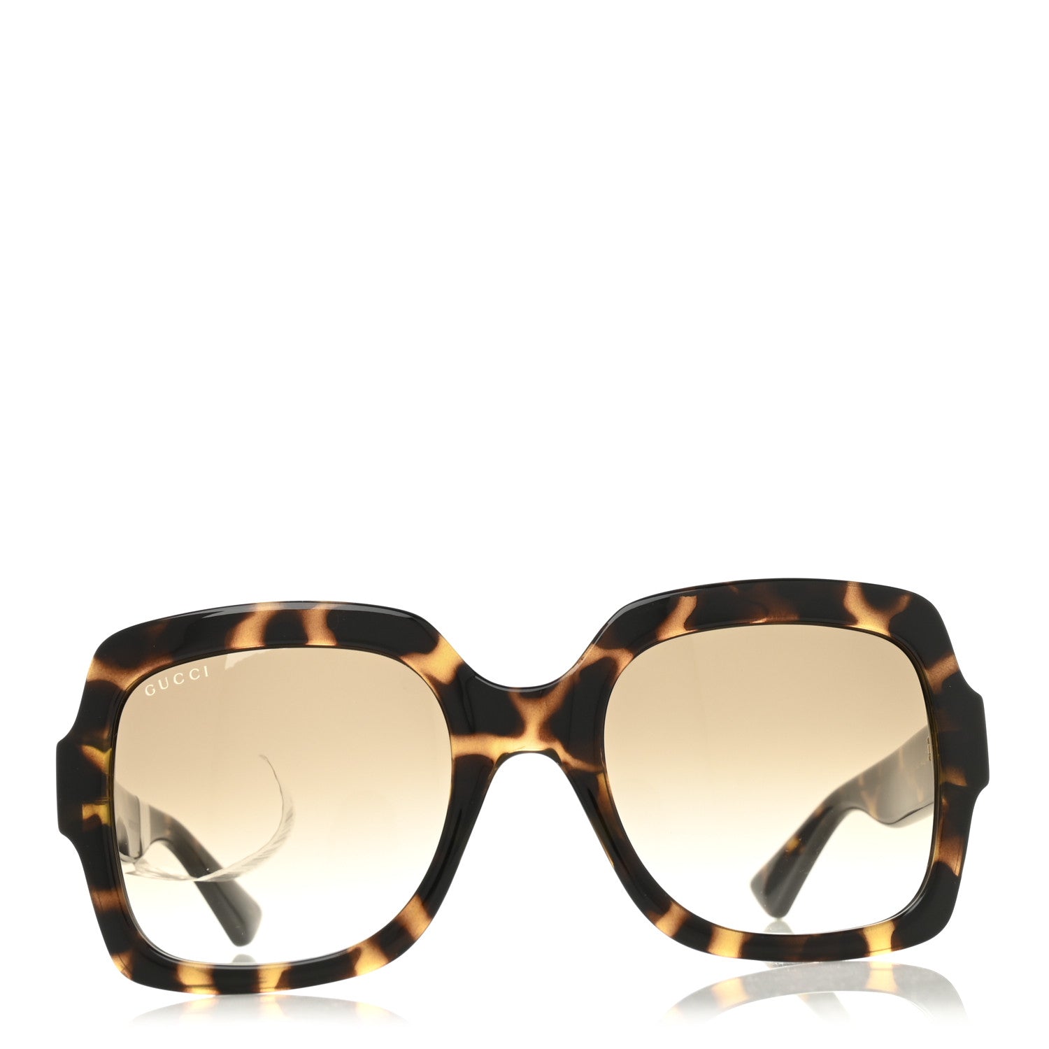 Gucci Acetate Square Frame Sunglasses GG1337S Havana