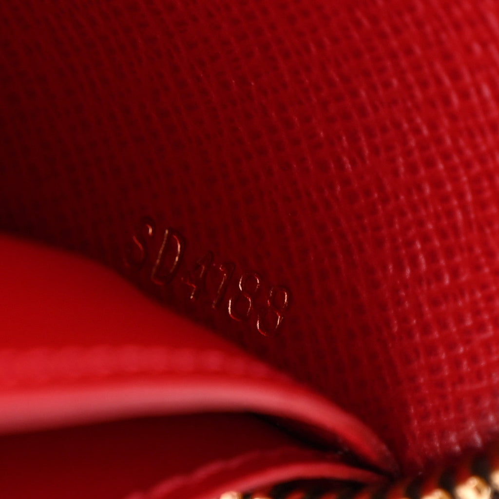 Louis Vuitton Damier Ebene Clemence Wallet Cherry