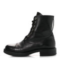 Louis Vuitton Calfskin Flat Ranger Boots 36.5 Black