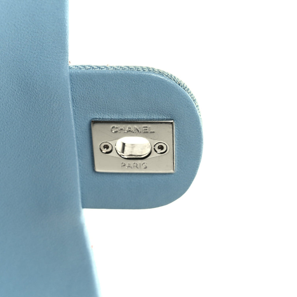 Chanel Denim Strass Evening Flap Bag Blue