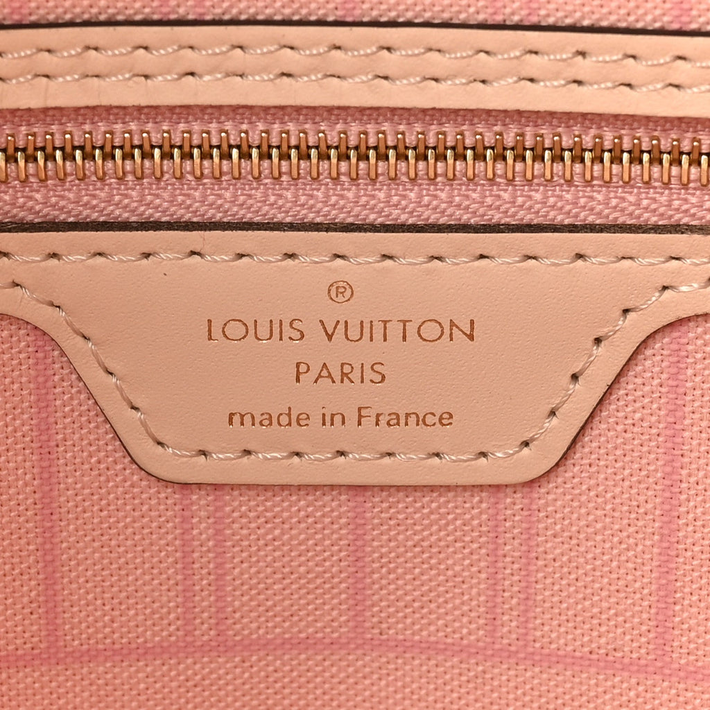 Louis Vuitton Damier Azur Braided Neverfull MM Pink