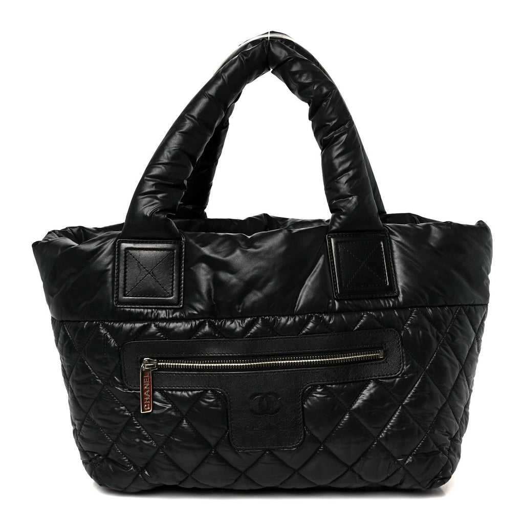 Chanel Nylon Quilted Small Coco Cocoon Tote Black