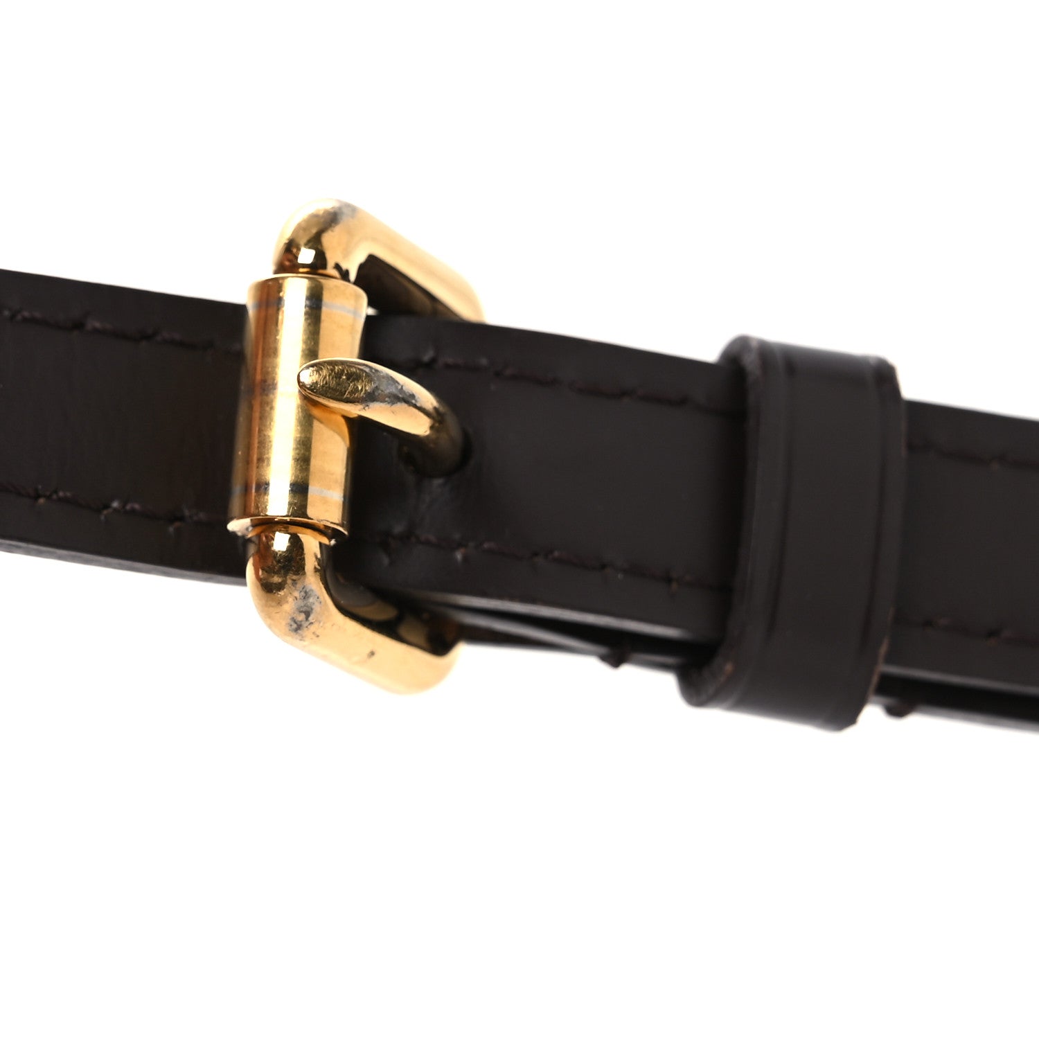 Louis Vuitton Calfskin 16mm Adjustable Shoulder Strap Ebene