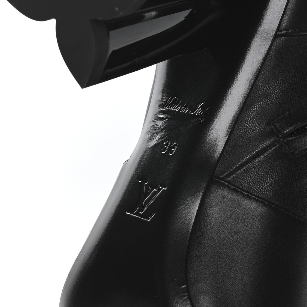 Louis Vuitton Calfskin Uniformes Silhouette Ankle Boots 39 Black
