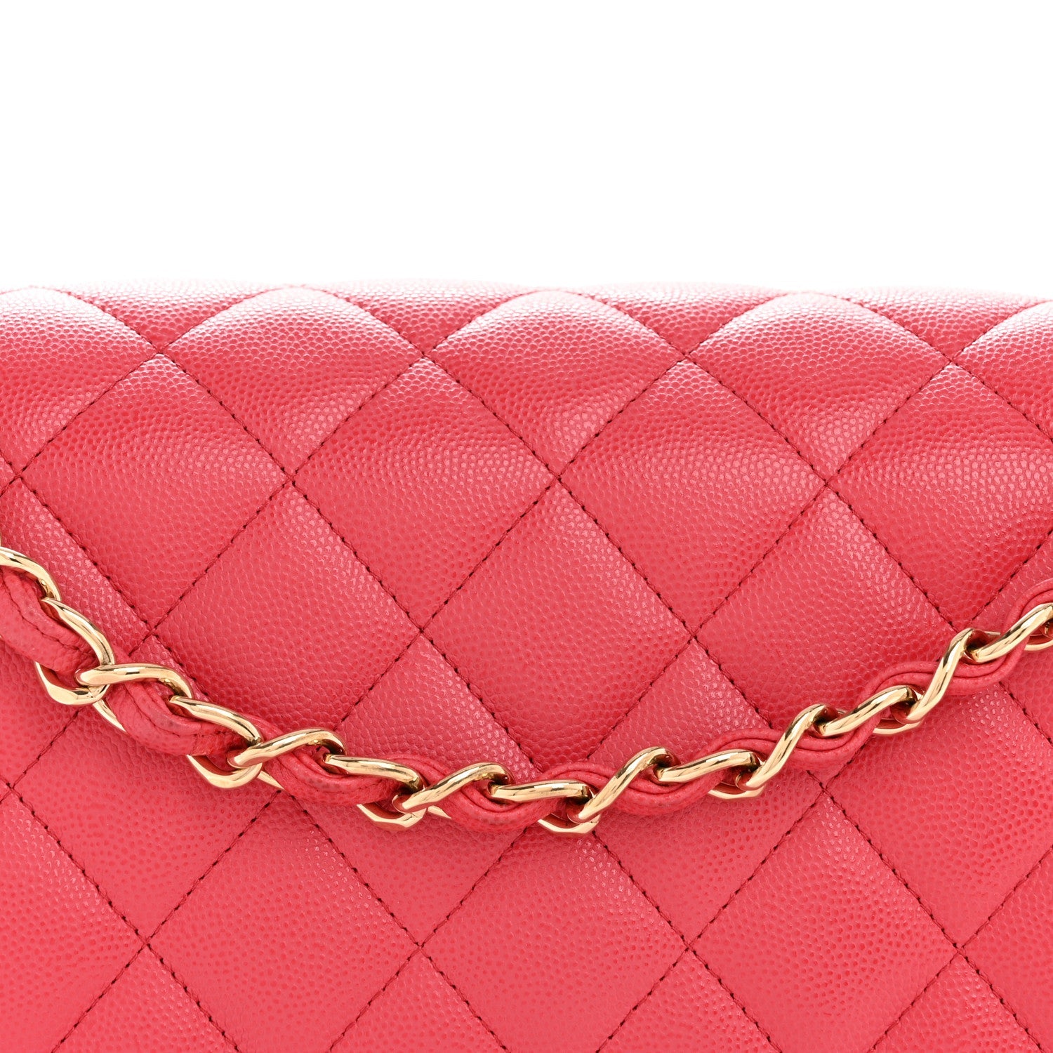 Chanel Caviar Quilted Jumbo Double Flap Dark Pink