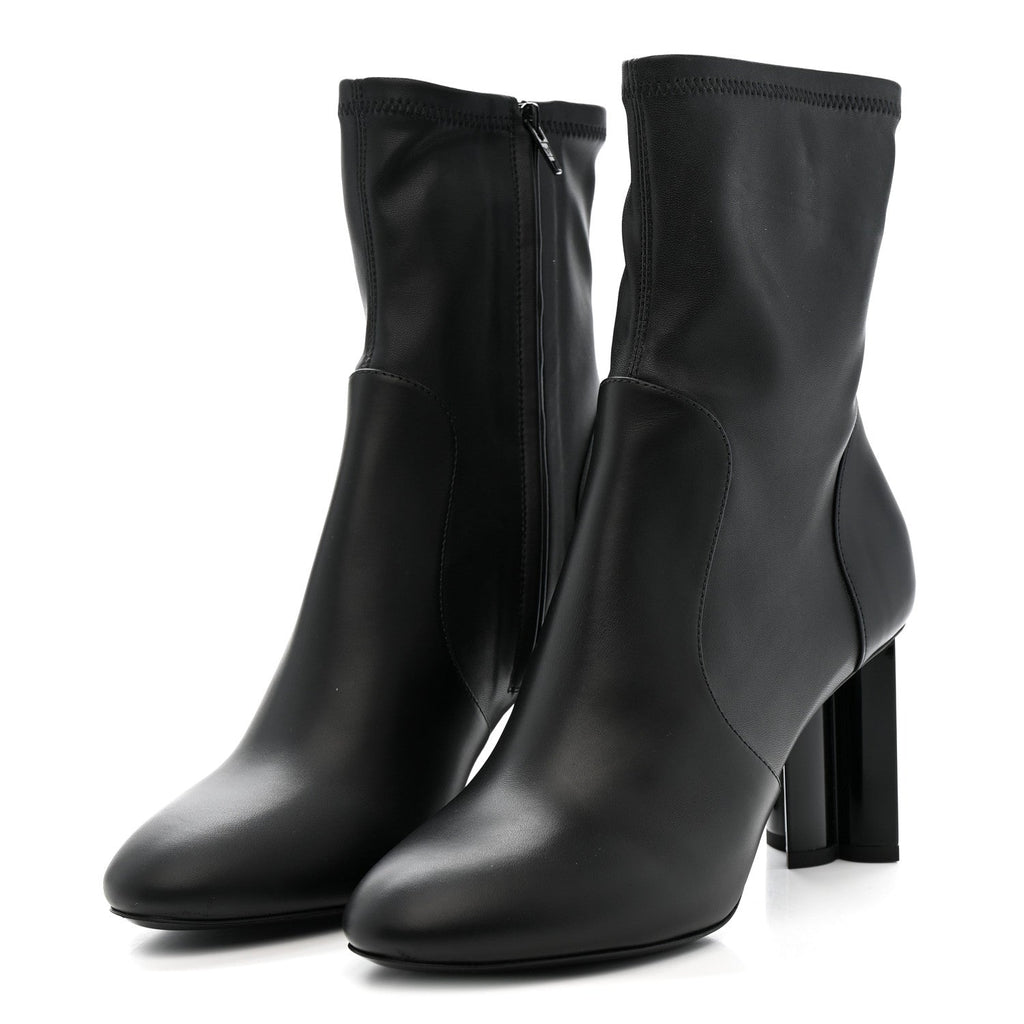 Louis Vuitton Calfskin Uniformes Silhouette Ankle Boots 37.5 Black