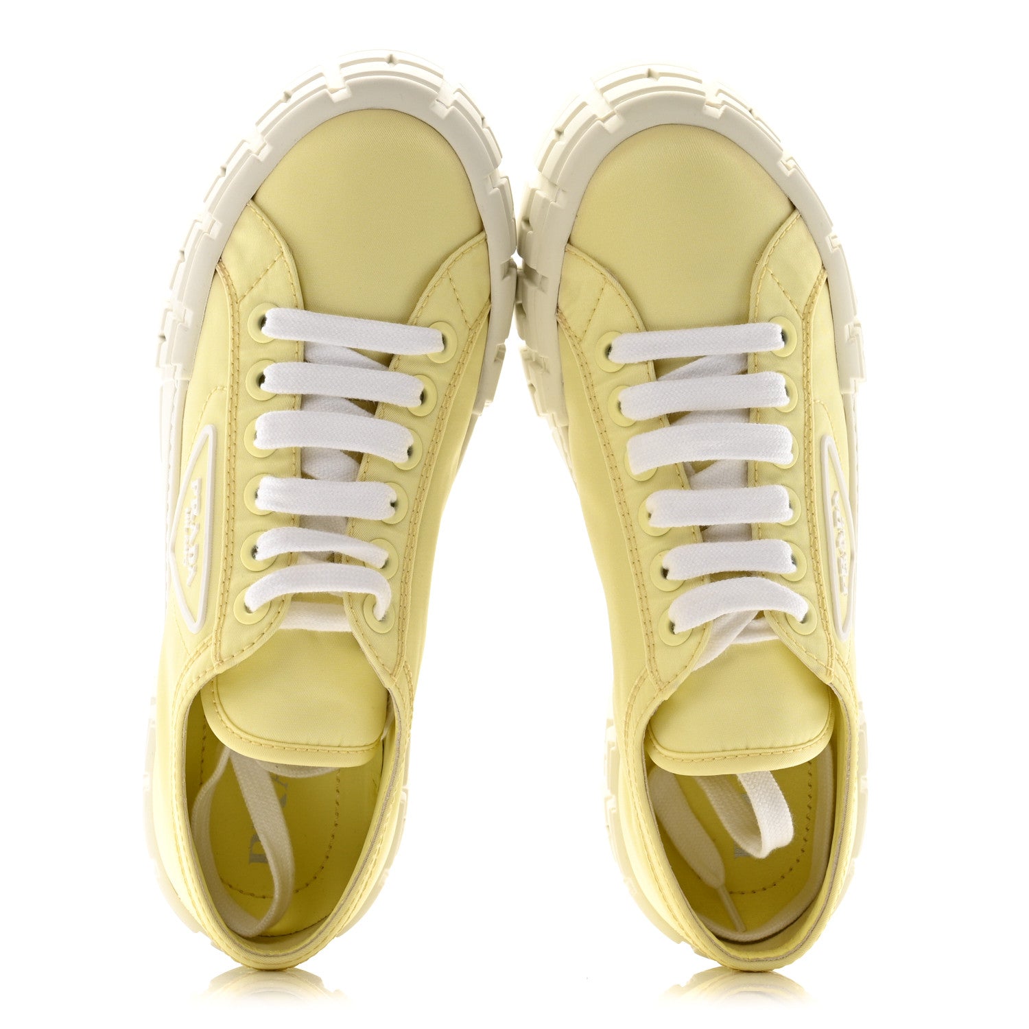 Prada Re-Nylon Gabardine Triangle Logo Double Wheel 50mm Sneakers 38 Narciso