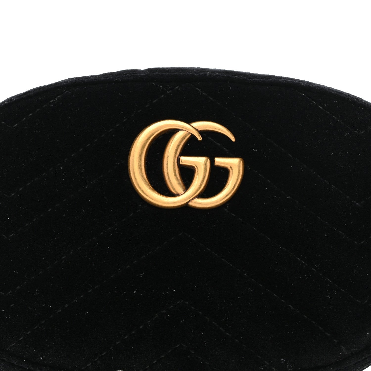 Gucci Velvet Matelasse GG Marmont Belt Bag 75 30 Black