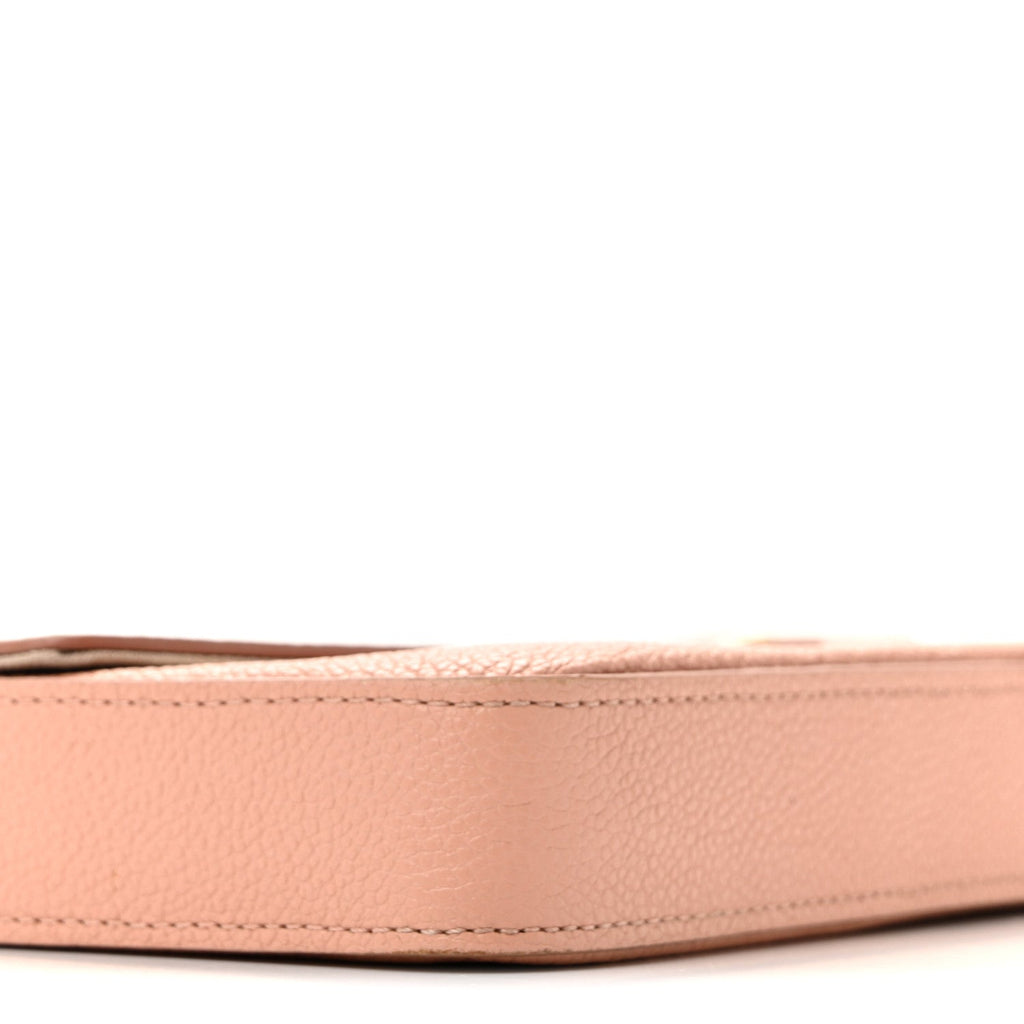 Louis Vuitton Empreinte Monogram Giant Felicie Pochette Chain Wallet Rose Trianon Creme
