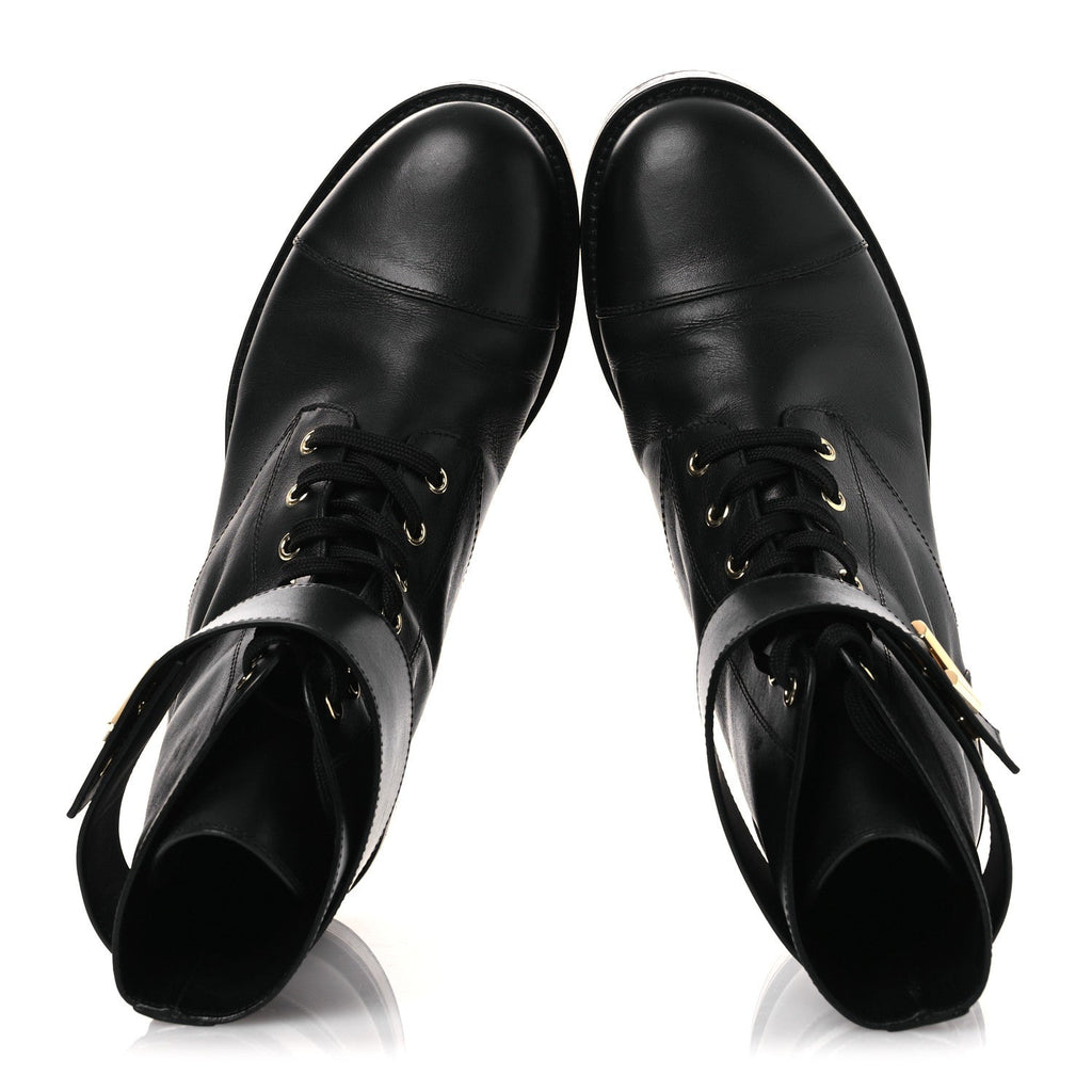 Louis Vuitton Calfskin Wonderland Ranger Boots 41 Black