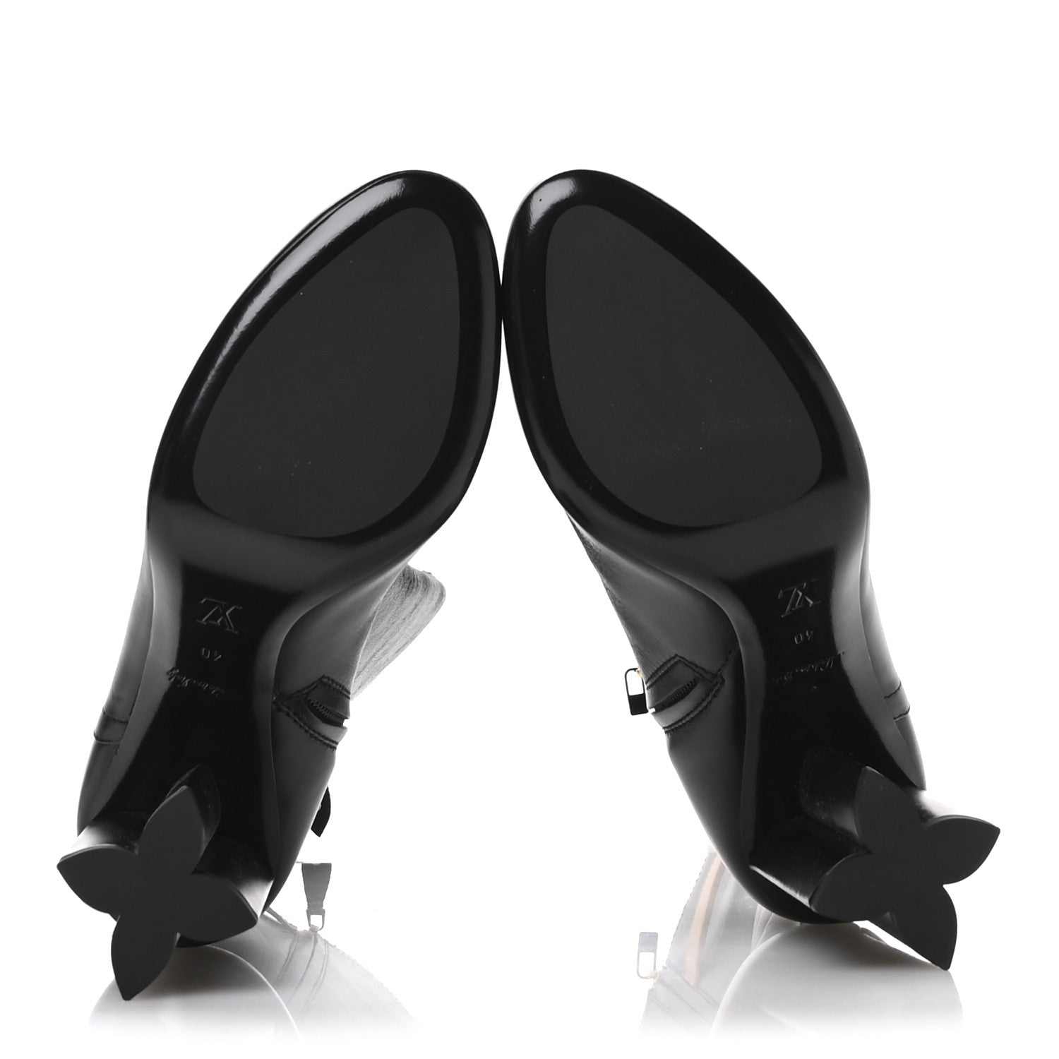 Louis Vuitton Calfskin Silhouette High Boots 40 Black