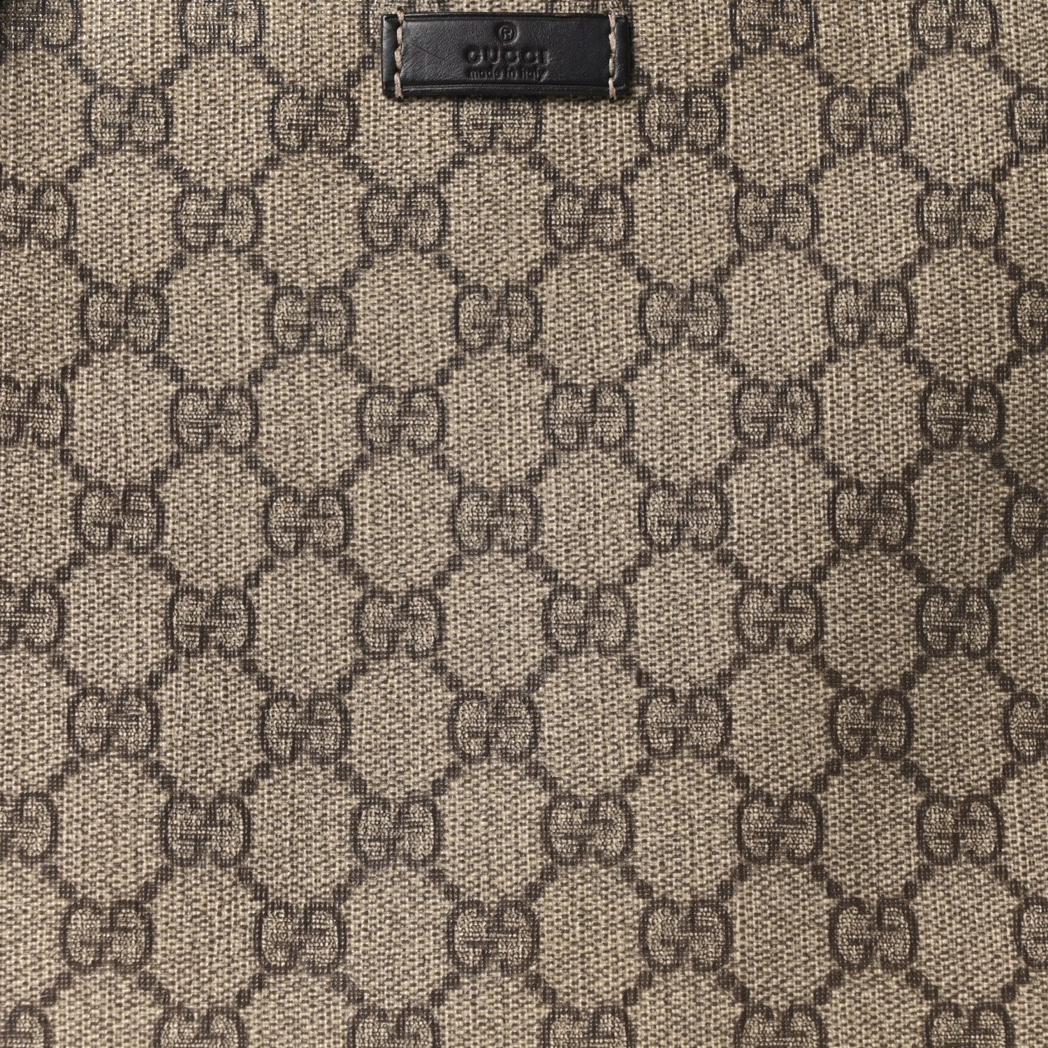 Gucci GG Supreme Monogram Medium Flat Messenger Bag Dark Brown