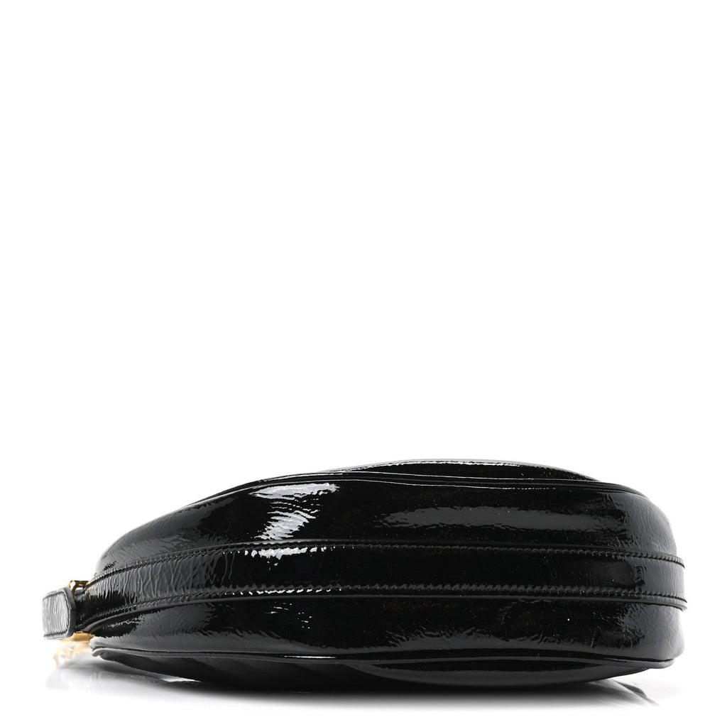 Prada Patent Naplak Arque Shoulder Bag Black