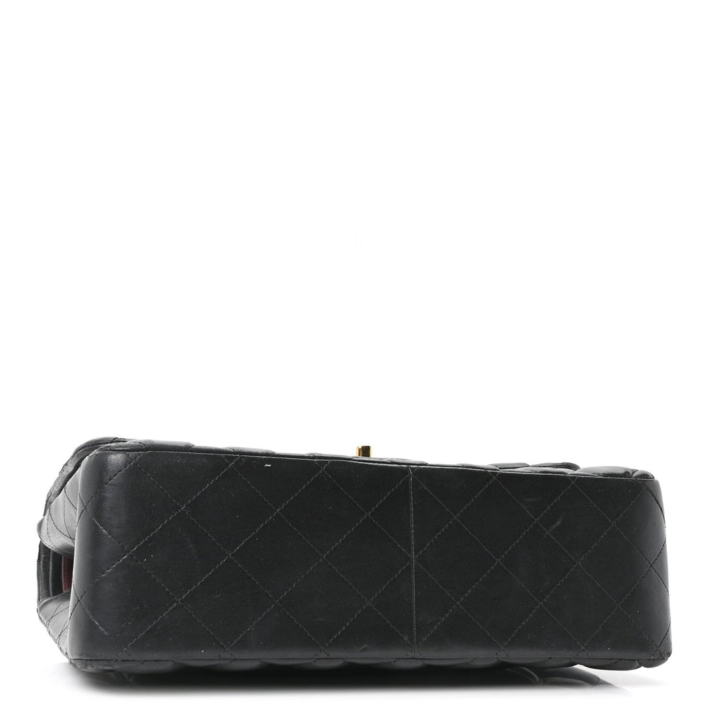 Chanel Lambskin Quilted Jumbo Double Flap Black