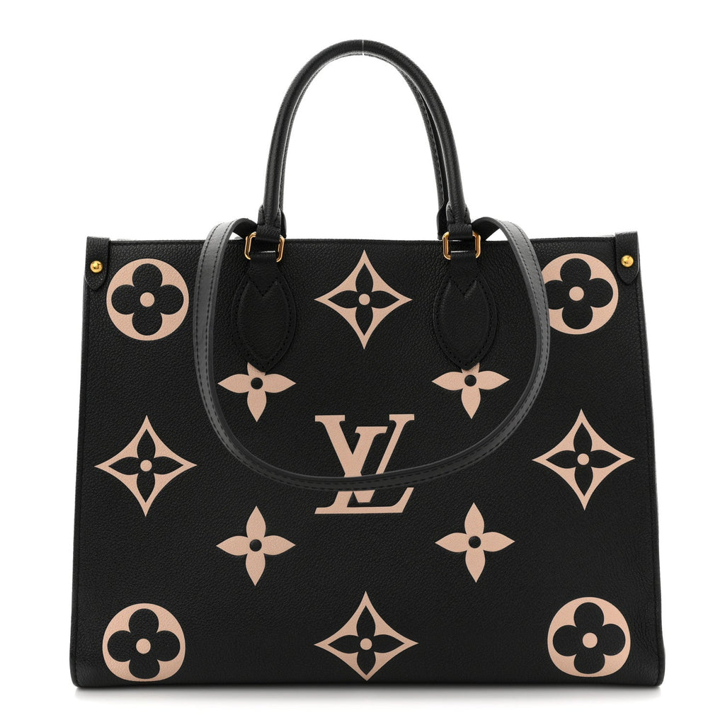 Louis Vuitton Empreinte Monogram Giant Onthego MM Black Beige