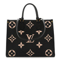 Louis Vuitton Empreinte Monogram Giant Onthego MM Black Beige