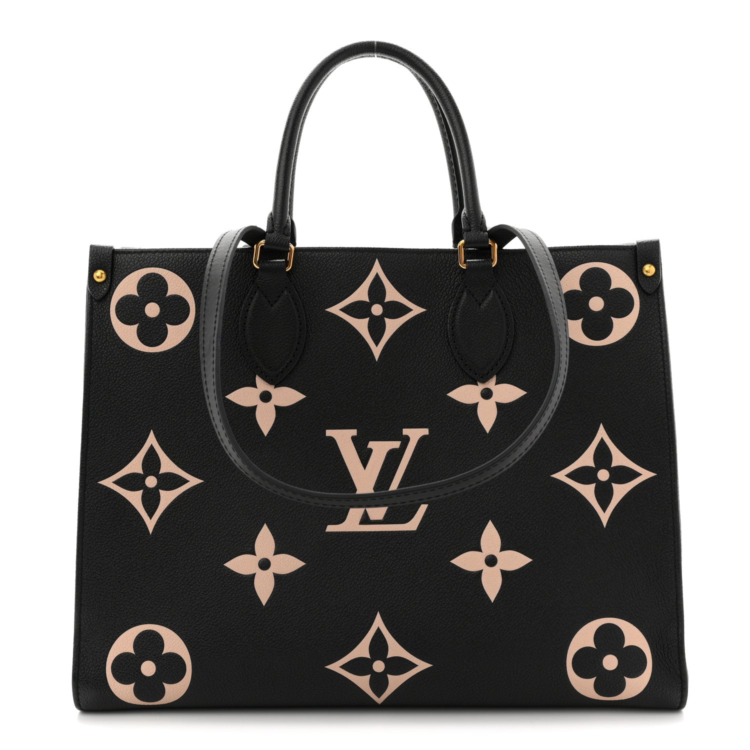 Louis Vuitton Empreinte Monogram Giant Onthego MM Black Beige