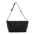 Christian Dior Lambskin Macrocannage DiorStar Hobo Bag Black