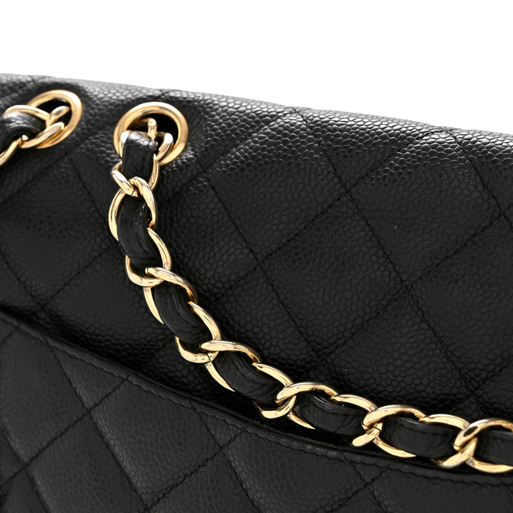 Chanel Caviar Quilted Jumbo Single Flap Black