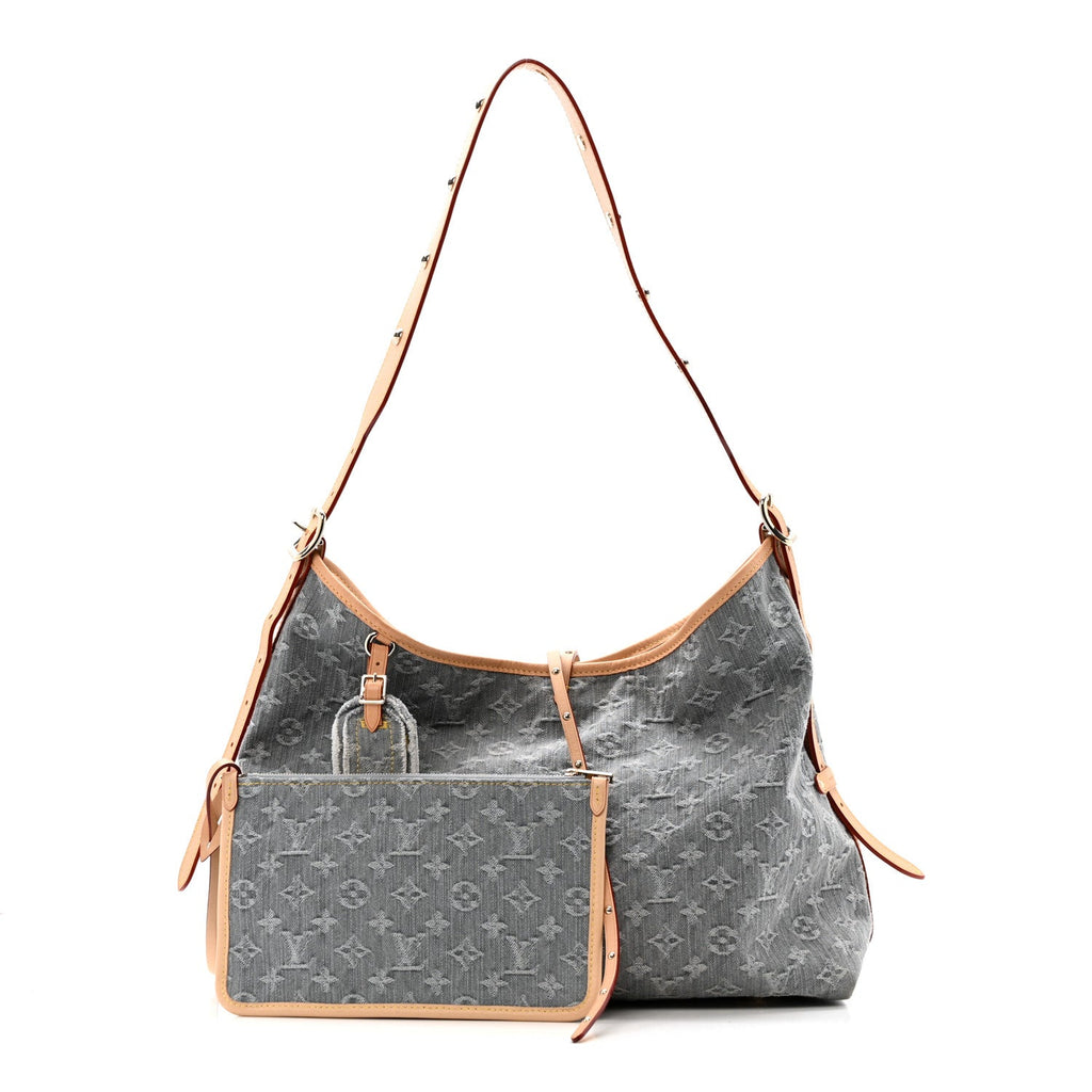 Louis Vuitton Monogram Denim CarryAll MM Washed Grey