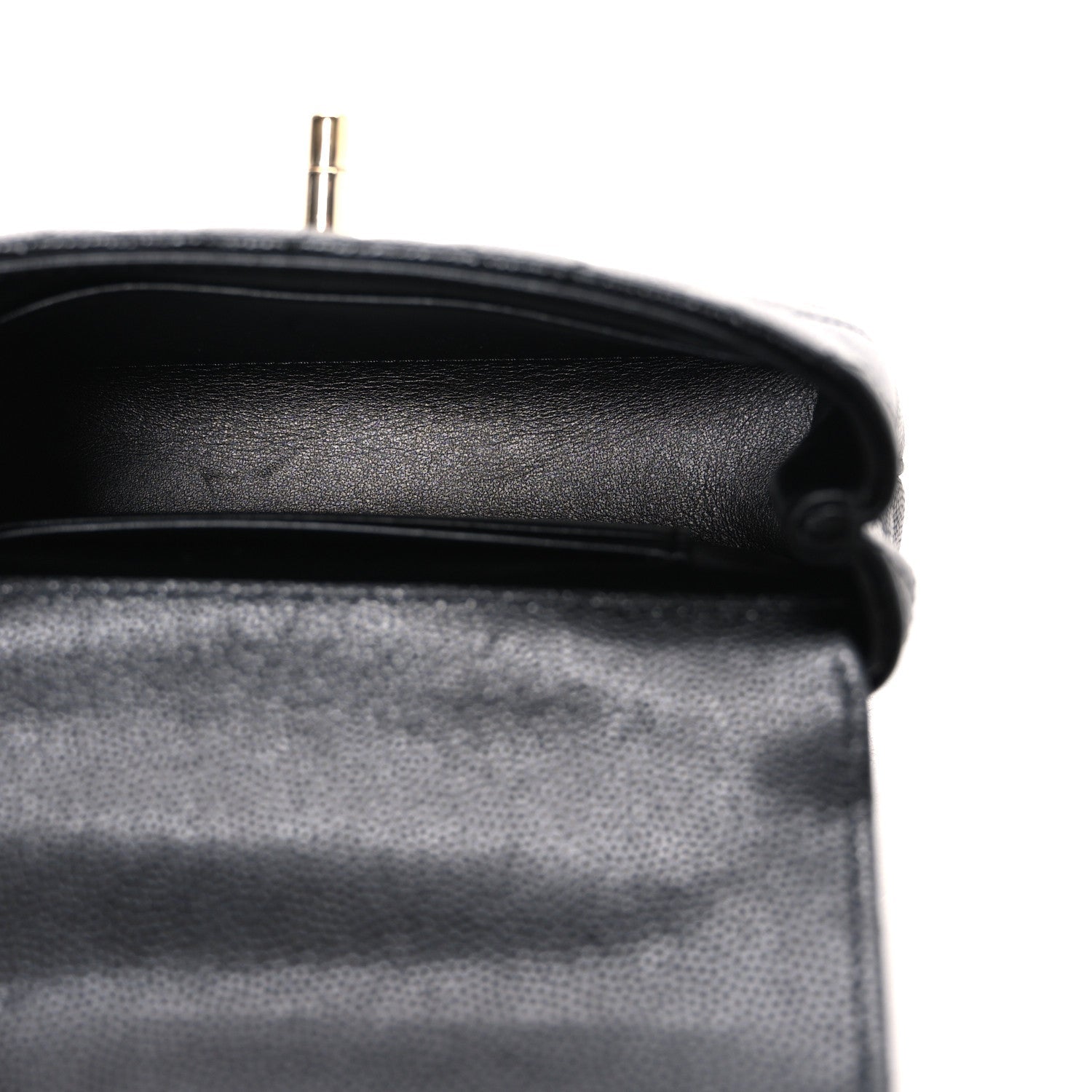 Chanel Caviar Quilted Coco Handle Clutch With Chain Black