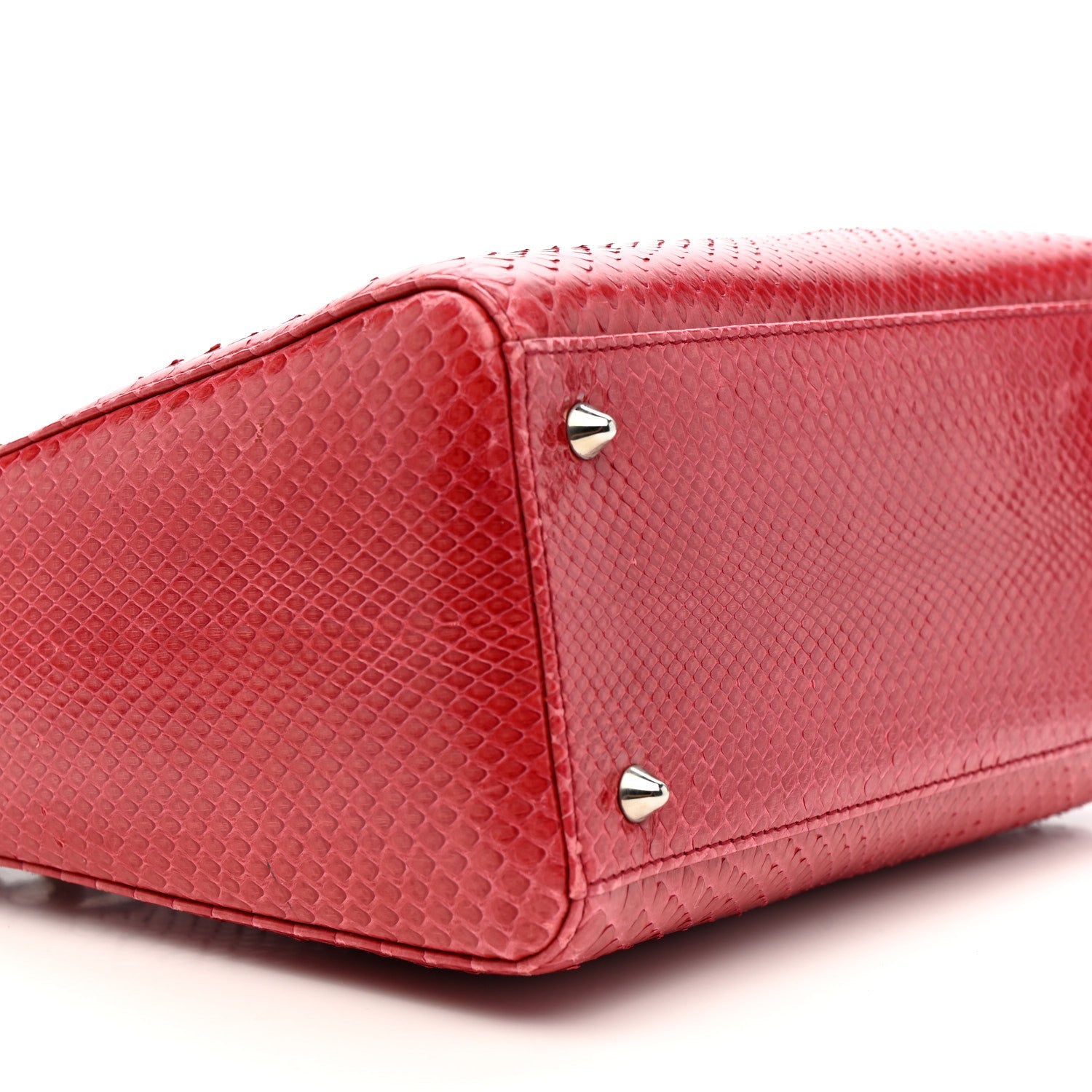 Christian Dior Snakeskin Medium Lady Dior Pink